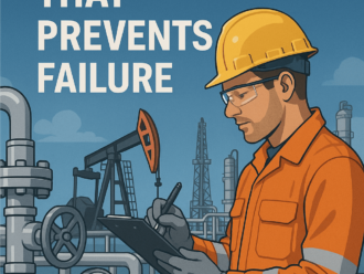 Engineer performing Oil & Gas Commissioning checks on pipeline system