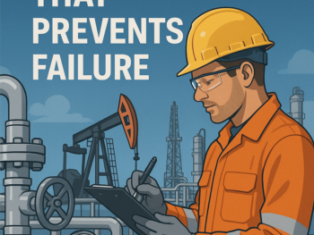 Engineer performing Oil & Gas Commissioning checks on pipeline system